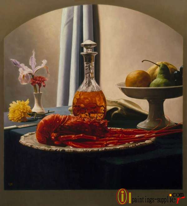 Still Life with Bourbon and Lobster