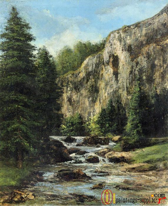 'Landscape with Waterfall,1877