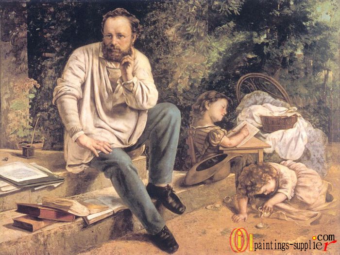 Portrait of P.J. Proudhon in 1853,1865