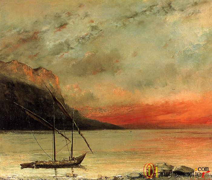 Sunset on Lake Leman,1874