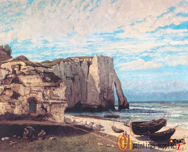 The Cliff at Etretat After the Storm,1869-1870