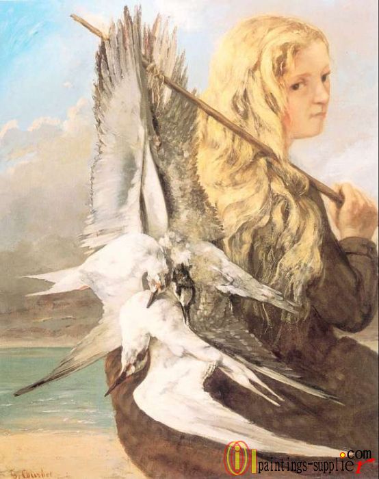 The Girl with the Seagulls, Trouville,1865