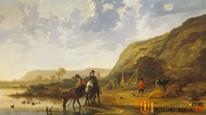 River Landscape with Riders,1655.