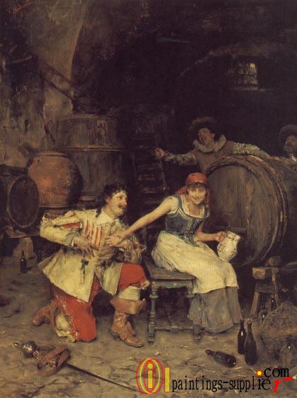 Flirtation in the Wine Cellar