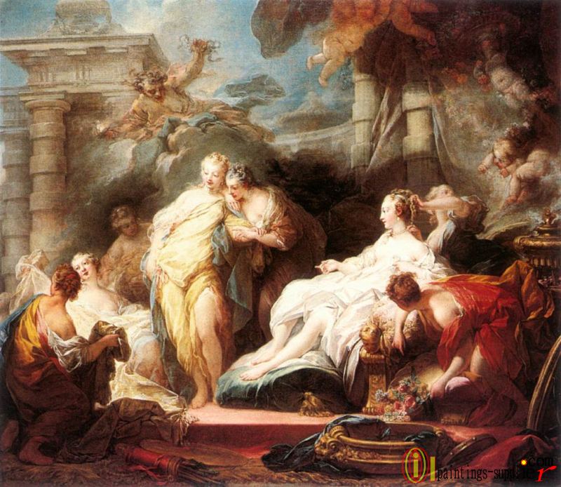 Psyche showing her Sisters her Gifts from Cupid