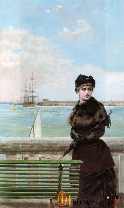 An elegant Woman at St. Malo