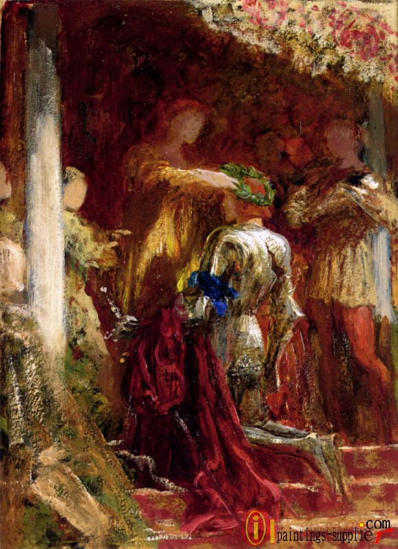 Sir Francis Bernard Victory A Knight Being Crowned With A Laurel Wreath