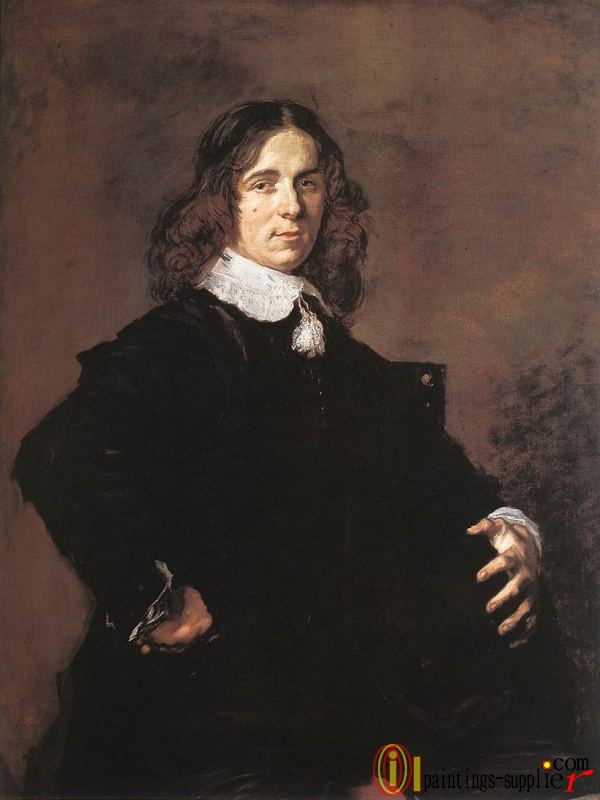 Portrait of a Seated Man Holding a Hat.