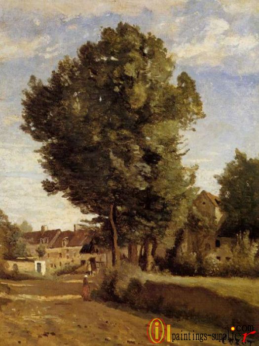 A Village near Beauvais,1850-1855