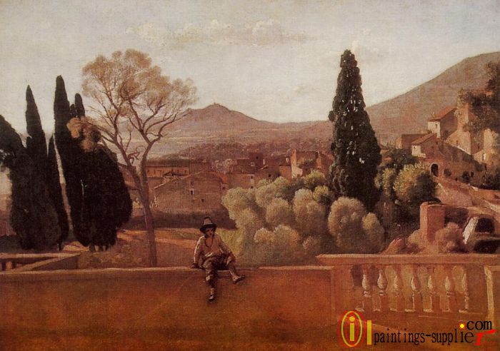 Gardens of the Villa d'Este at Tivoli,1843