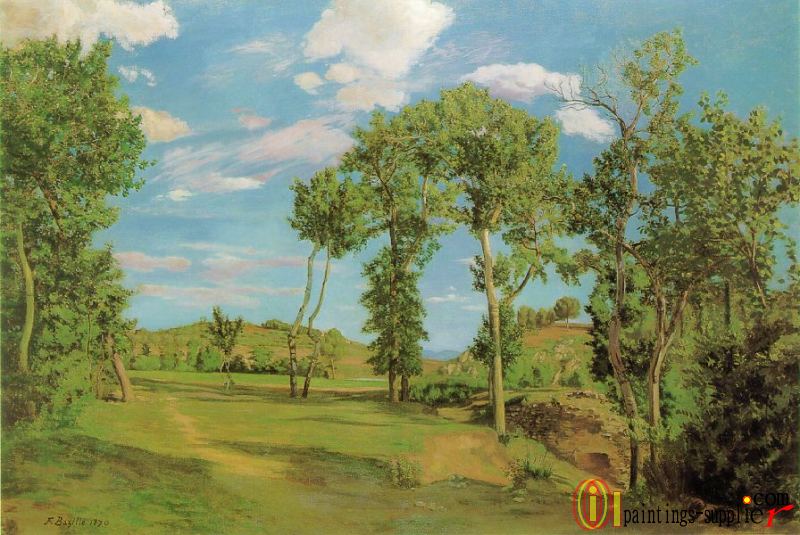 Paysage au bord du Lez,1870