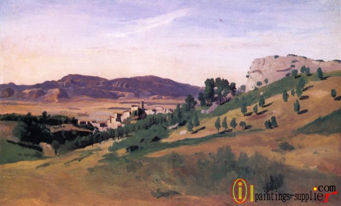 Olevano, the Town and the Rocks,1827