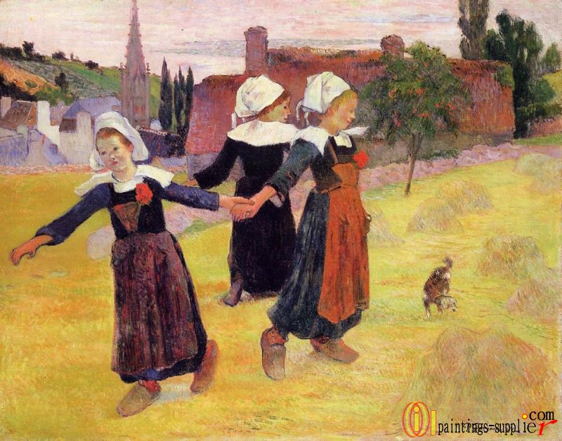 Breton Girls Dancing