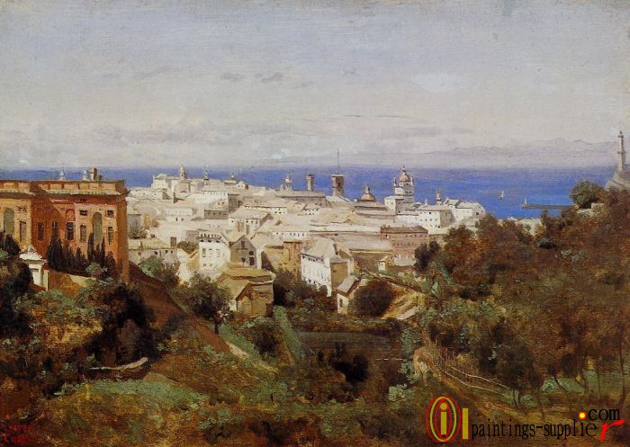 View of Genoa from the Promenade of Acqua Sola,1834