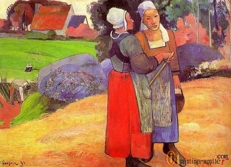 Two Breton Peasants on the Road.