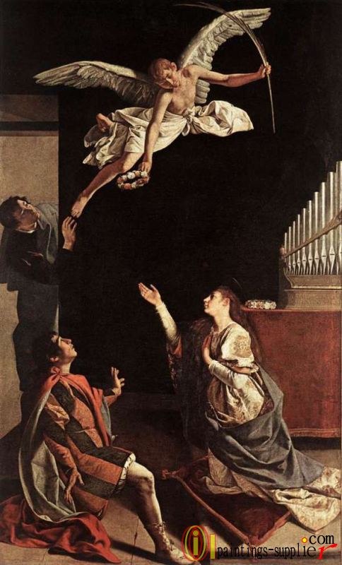 Sts Cecilia, Valerianus and Tiburtius,1620