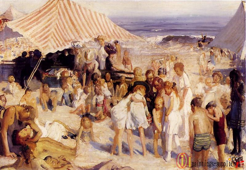 Beach at Coney Island,1908