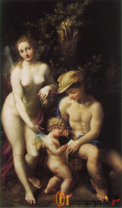 Venus with Mercury and Cupid (The School of Love),1522