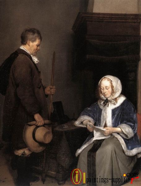 Lady Reading A Letter detail