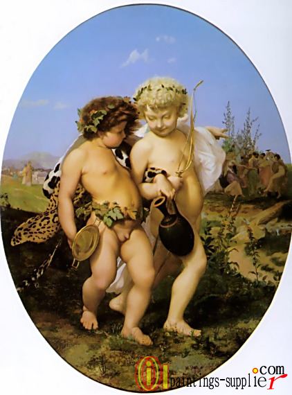 Drunken Bacchus and Cupid,1850