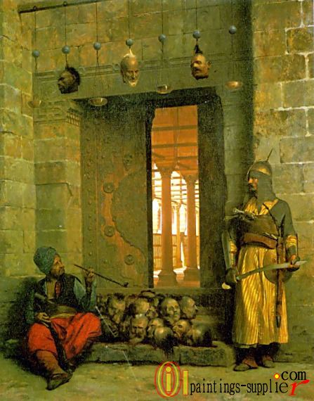 Heads of the Rebel Beys at the Mosque of El Hasanein, Cairo,1866.