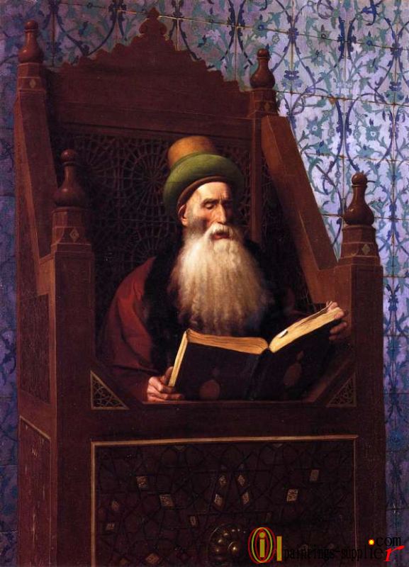 Mufti Reading in His Prayer Stool,1900