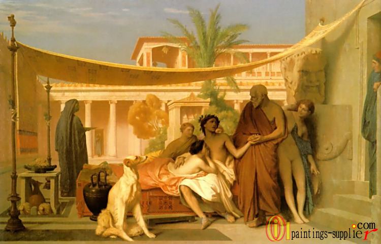 Socrates seeking Alcibiades in the House of Aspasia,1861