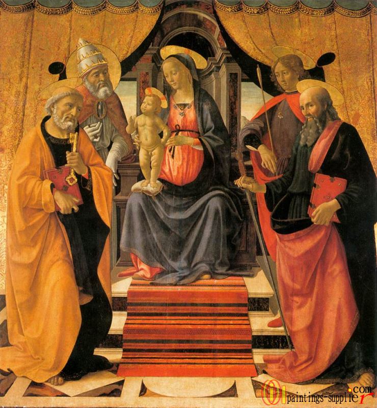 Madonna and Child Enthroned with Saints 1.