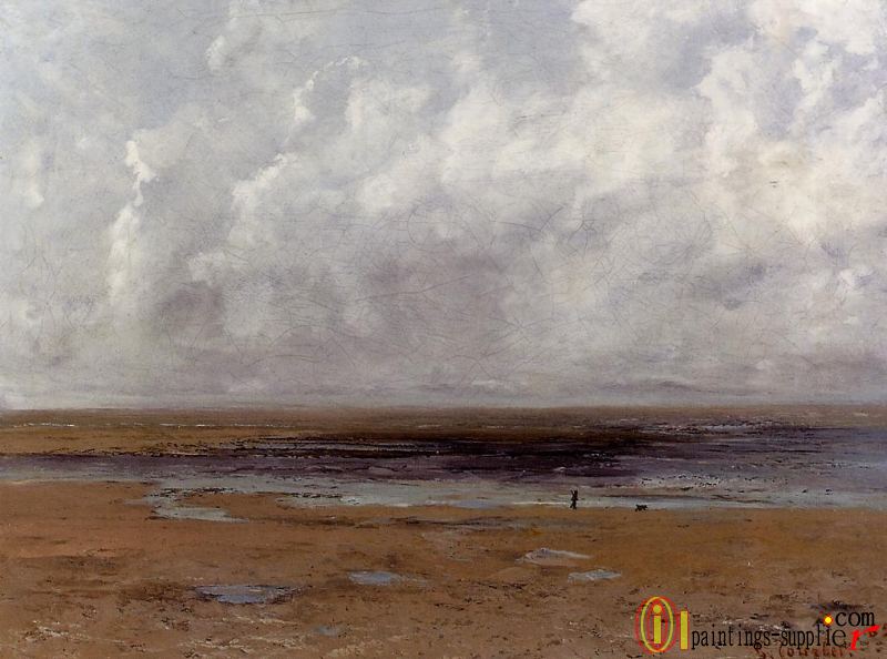 The Beach at Trouville at Low Tide