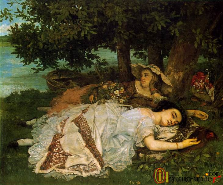 The Young Ladies on the Banks of the Seine (Summer),1856-57.
