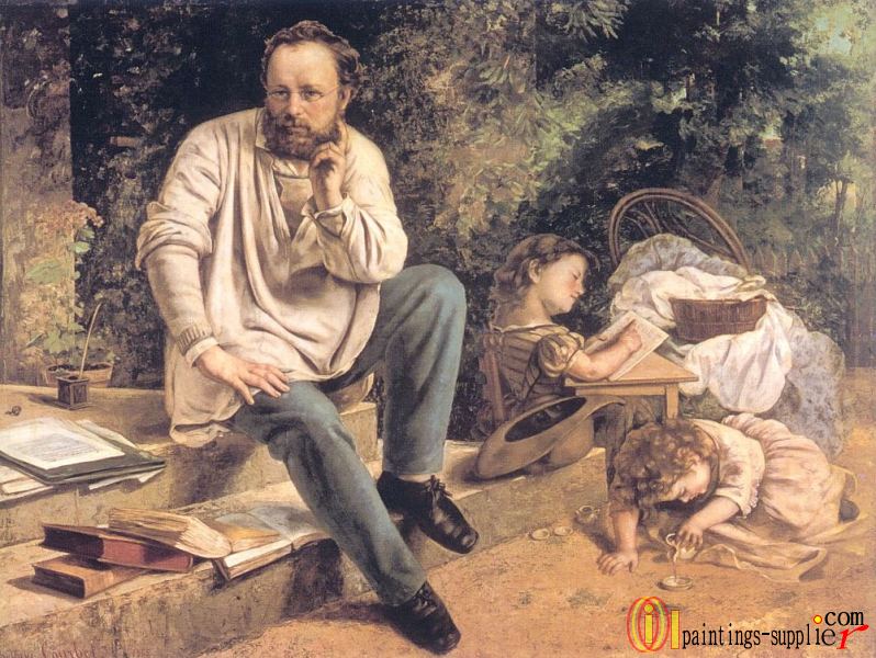 Portrait of PJ Proudhon in 1853