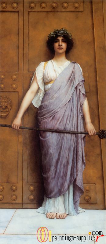 At the Gate of the Temple (The Priestess of Bacchus)