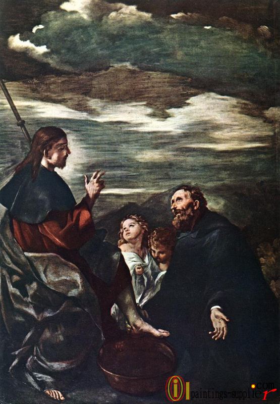St Augustine Washing the Feet of the Redeemer