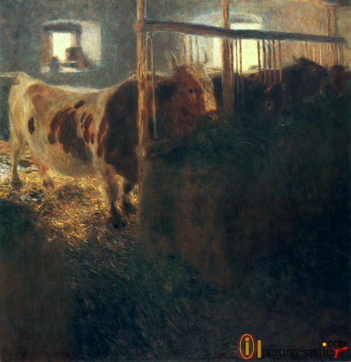 Cows in a Stall. (1900-1)