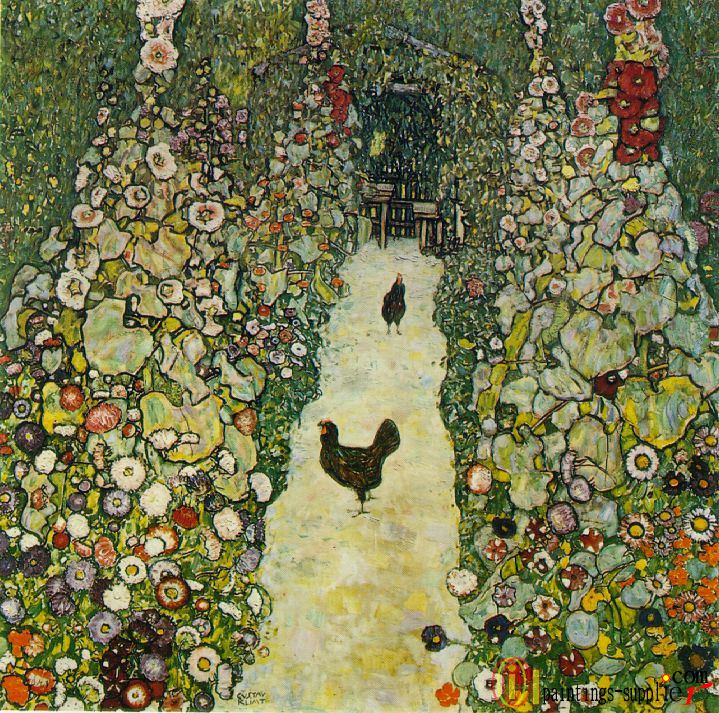 Garden Path with Chickens,1916