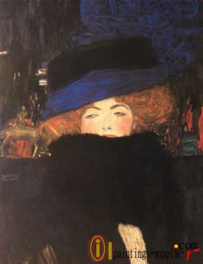 Lady with Hat and Feather Boa, 1909