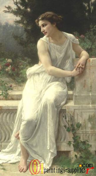 YOUNG WOMAN OF POMPEII ON A TERRACE