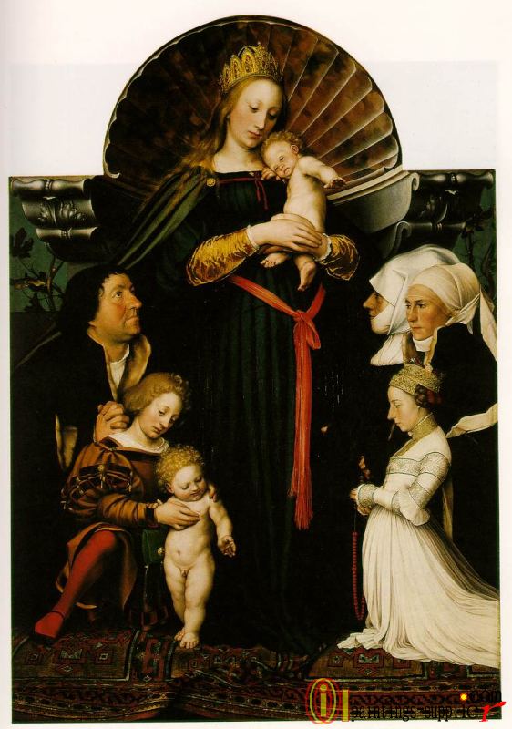 The Virgin and Child with the family of Burgomaster Meyer,1528