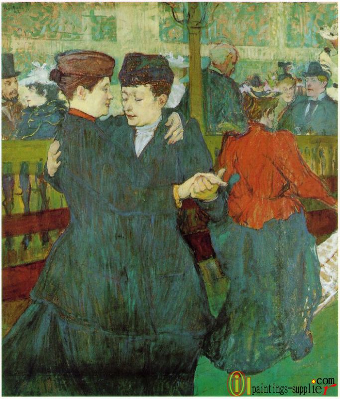 At the Moulin Rouge Two Women Waltzing,1892