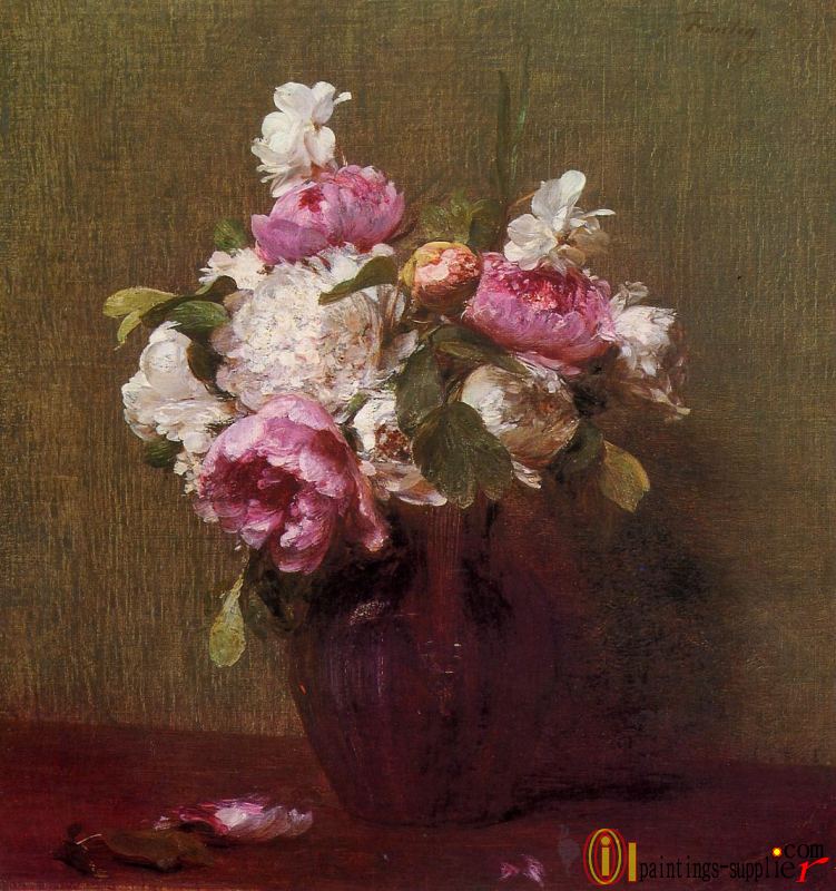 White Peonies and Roses, Narcissus.