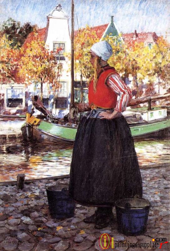 Woman Along Canal