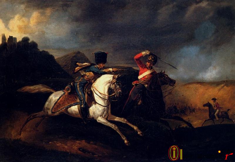 Two Soldiers On Horseback