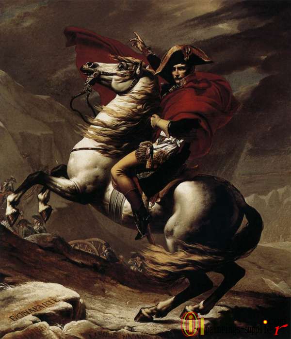Bonaparte, Calm on a Fiery Steed, Crossing the Alps,1801