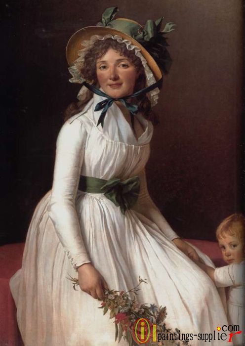 Portrait of Emilie Sériziat and Her Son,1795