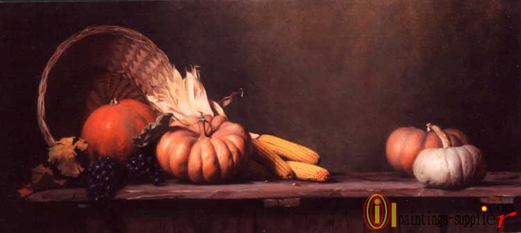 Still Life with Pumpkins and Corn.