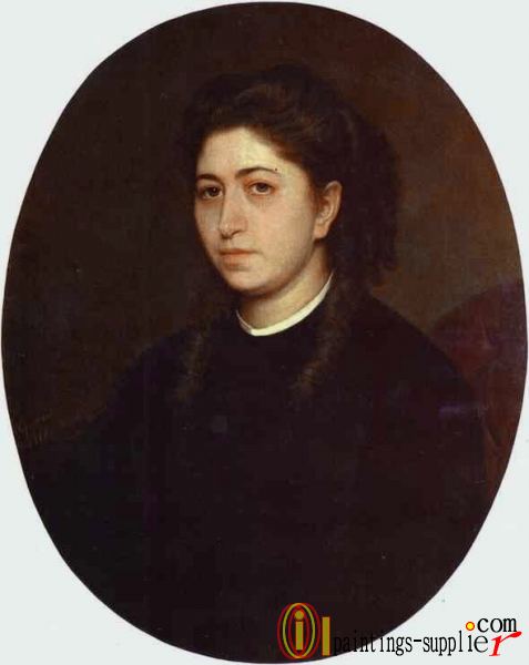 Portrait of a Young Woman Dressed in Black Velvet.