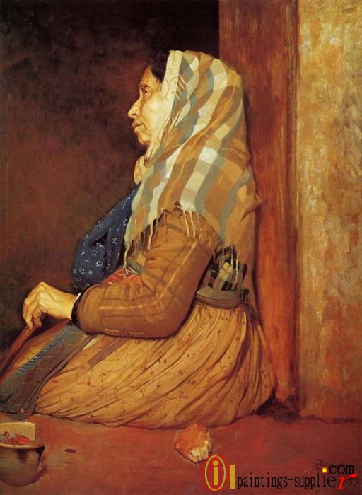 A Roman Beggar Woman,1857