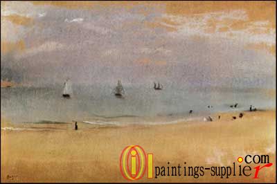 Beach with Sailing Boats, 1869.