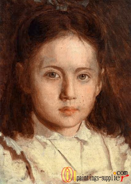 Portrait of Sonya Kramskaya the Artist-s Daughter