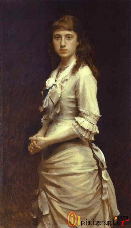 Portrait of Sophia Kramskaya the Artist-s Daughter.